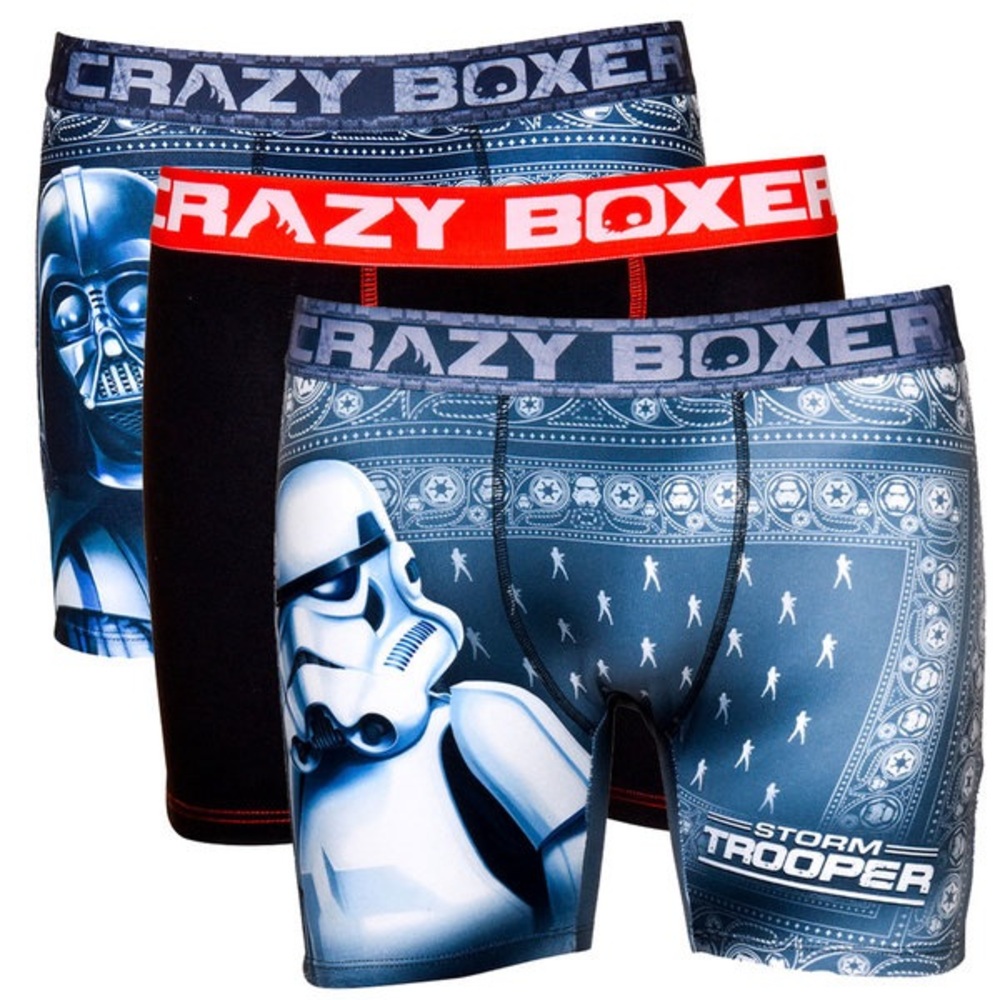 NIB Crazyboxer Men’s Star Wars Darth Vader Boxer Briefs Underwear 3-Pack